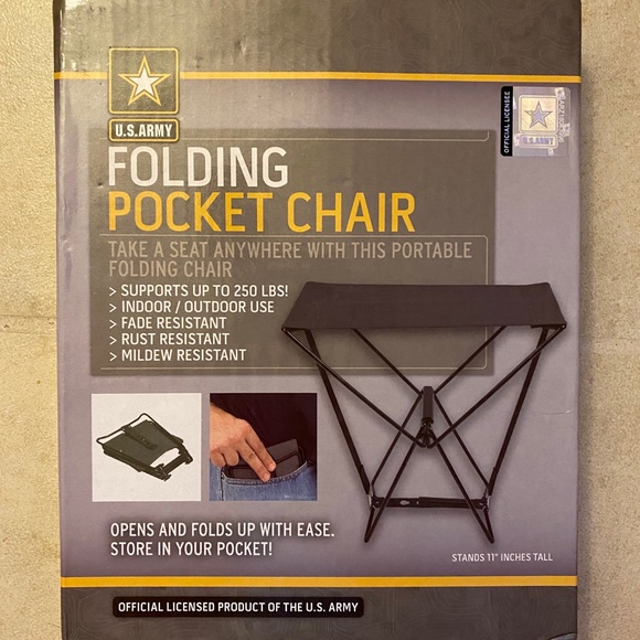 U.S. Army Folding pocket chair - Picture 1 of 2